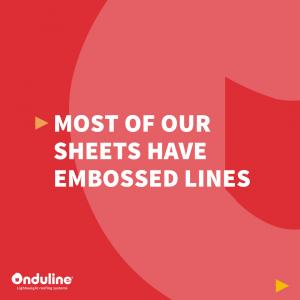 [ONDULINE PRODUCT EXPERTISE] Most of our sheets have embossed lines to reduce l…